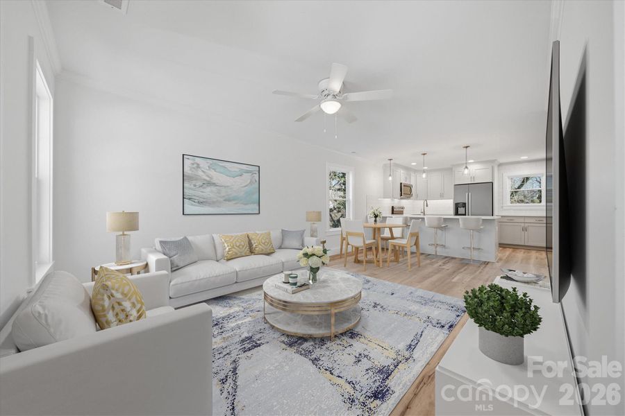 Furnished interior view inside a new home in , Statesville (Image 5).