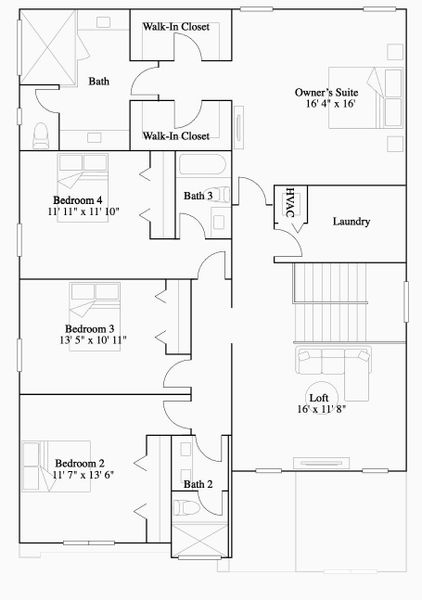 2D floor plan layout of this home in , The Acreage, FL (Image 2).