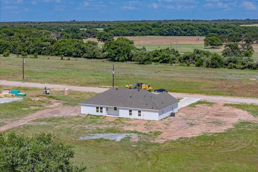 Aerial view with a rural view