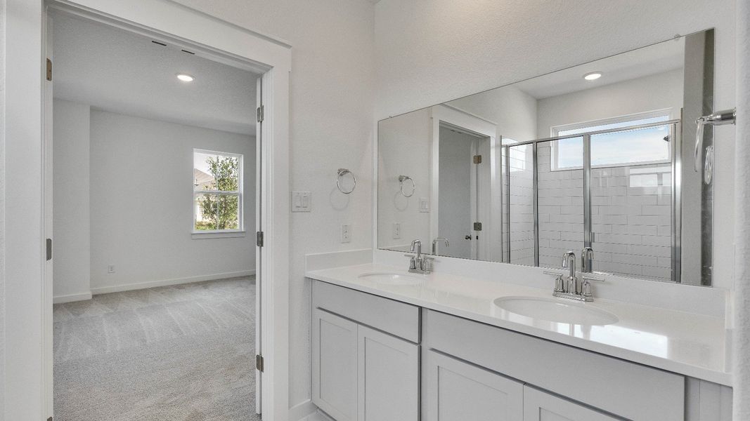 Representative furnished interior of a home built from the Hemingway III by DRB Homes in Flora, Hutto (Image 13).