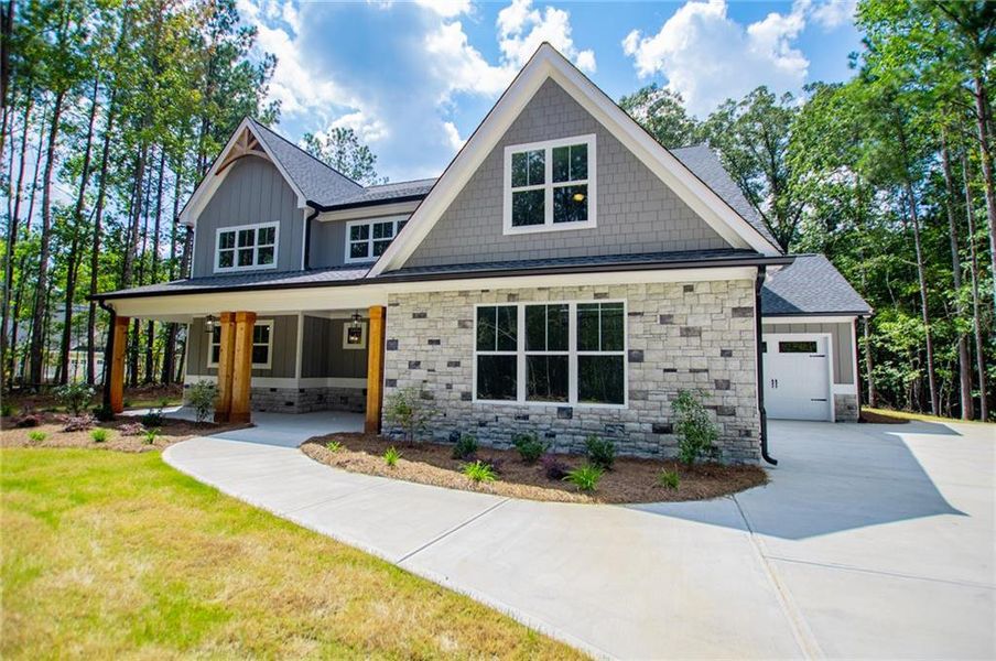 Front exterior of a new home in , Douglasville, GA, highlighting curb appeal (Image 29).