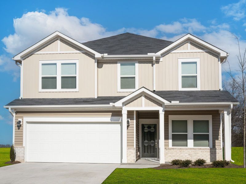 Representative exterior photo of a completed home built from the Rockwell by Meritage Homes in Collier Ridge, Moore, SC (Image 10).