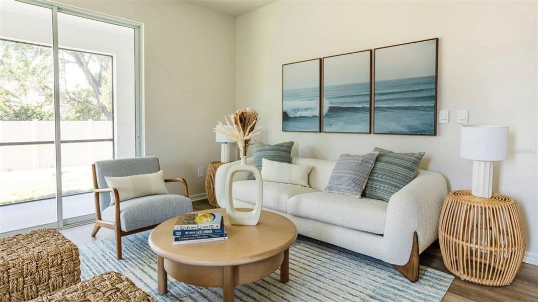 Furnished interior view inside a new home in The Gardens at Bay Street, Sarasota (Image 7).