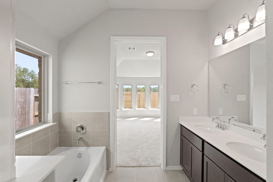 Furnished interior view inside a new home in The Trails, New Caney (Image 14). Furnished interior view inside a new home in The Trails, New Caney (Image 14).