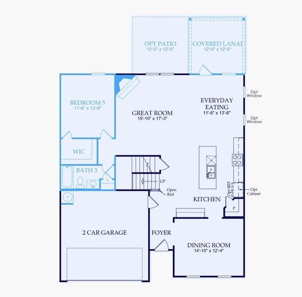 2D floor plan layout of this home in Briar Creek, Atlanta, GA (Image 3).