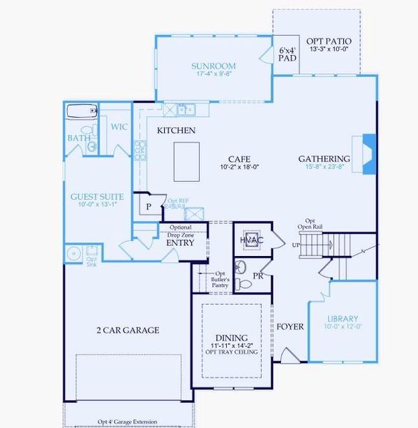 2D floor plan layout of this home in Ashworth Estates, Powder Springs, GA (Image 4).