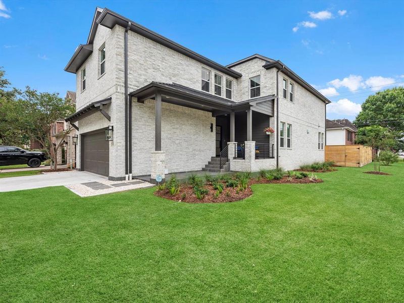 Enjoy the elevated, covered entryway.