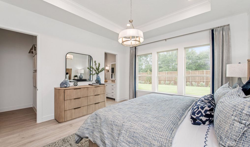 Primary suite with walk-in closet