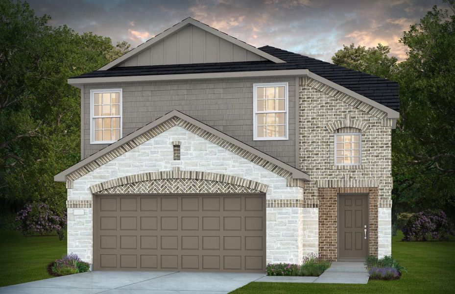 Representative exterior photo of a completed home built from the Springfield by Centex in Pinara Pines, Conroe, TX (Image 17). Representative exterior photo of a completed home built from the Springfield by Centex in Pinara Pines, Conroe, TX (Image 17).