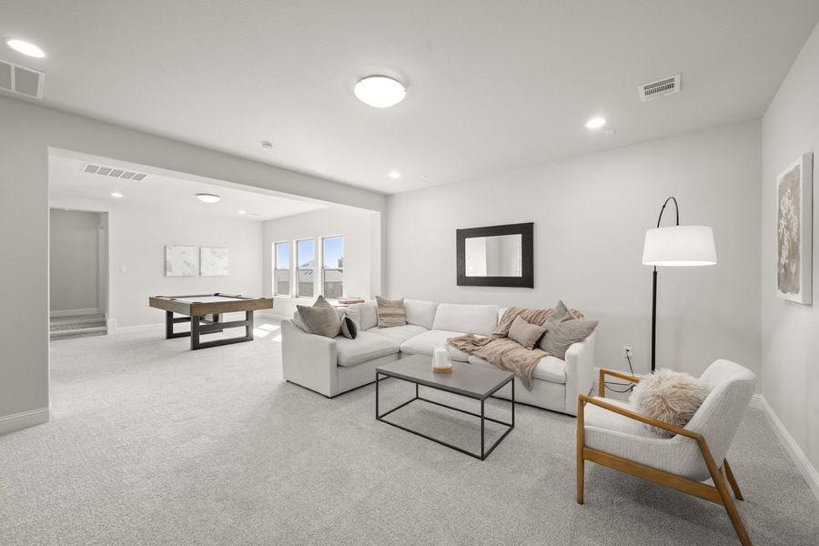 Furnished interior view inside a new home in Hayes Crossing, Midlothian (Image 28). Furnished interior view inside a new home in Hayes Crossing, Midlothian (Image 28).