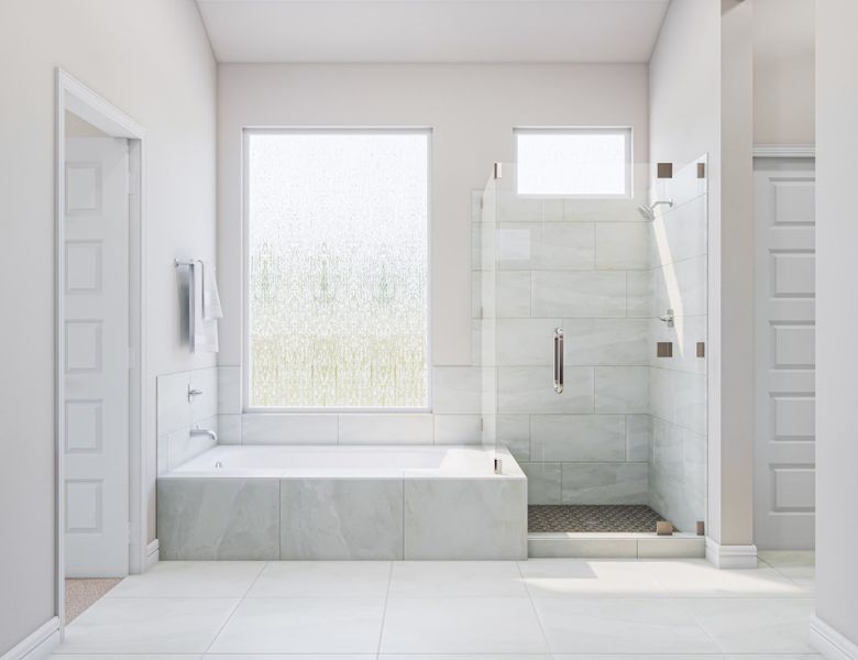 Representative furnished interior of a home built from the Bluebird by Tri Pointe Homes in Oakhill Reserve, Tomball (Image 12).