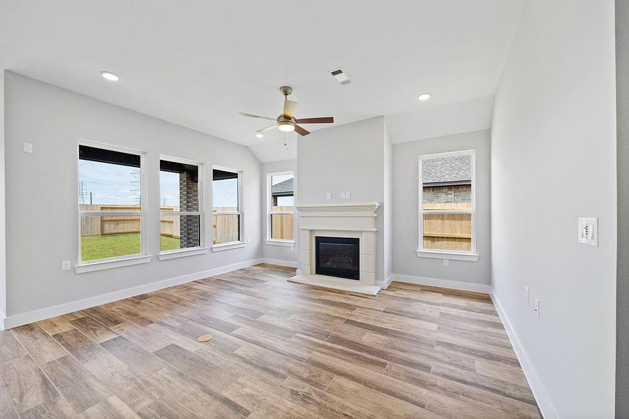 Representative unfurnished interior of a home built from the Sunflower by Caldwell Homes in The Highlands, Porter (Image 25). Representative unfurnished interior of a home built from the Sunflower by Caldwell Homes in The Highlands, Porter (Image 25).