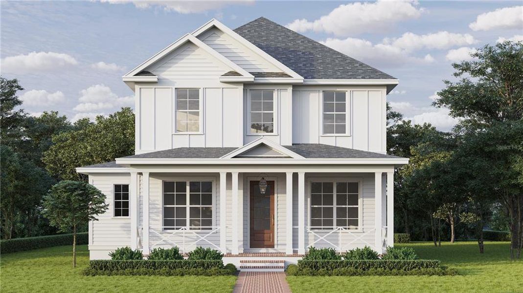 Front exterior of a new home in , St. Petersburg, FL, highlighting curb appeal (Image 1).