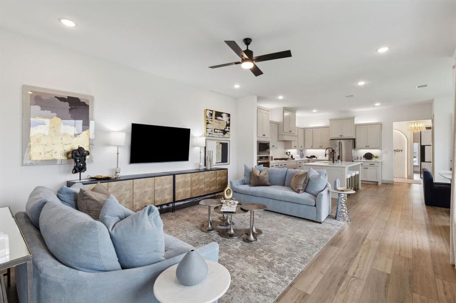 The open and flowing main level in our Madeleine plan make this the perfect family home.