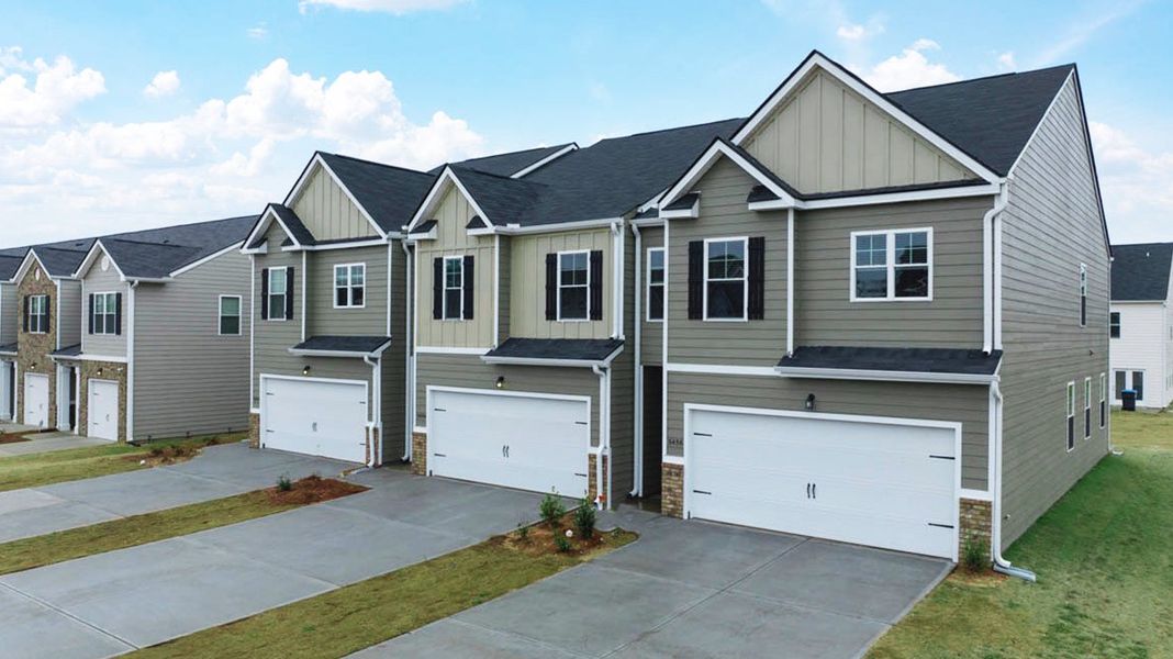 Front exterior of a new home in Laurel Park Townhomes, Hephzibah, GA, highlighting curb appeal (Image 2).