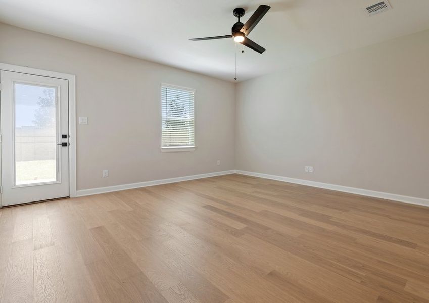 Family room with a door to the backayrd Family room with a door to the backayrd