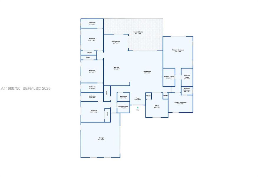 2D floor plan layout of this home in , Cutler Bay, FL (Image 4).
