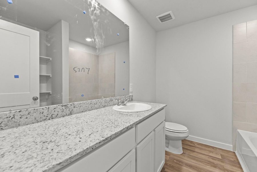 Furnished interior view inside a new home in Crockett Meadows, Cut and Shoot (Image 2).