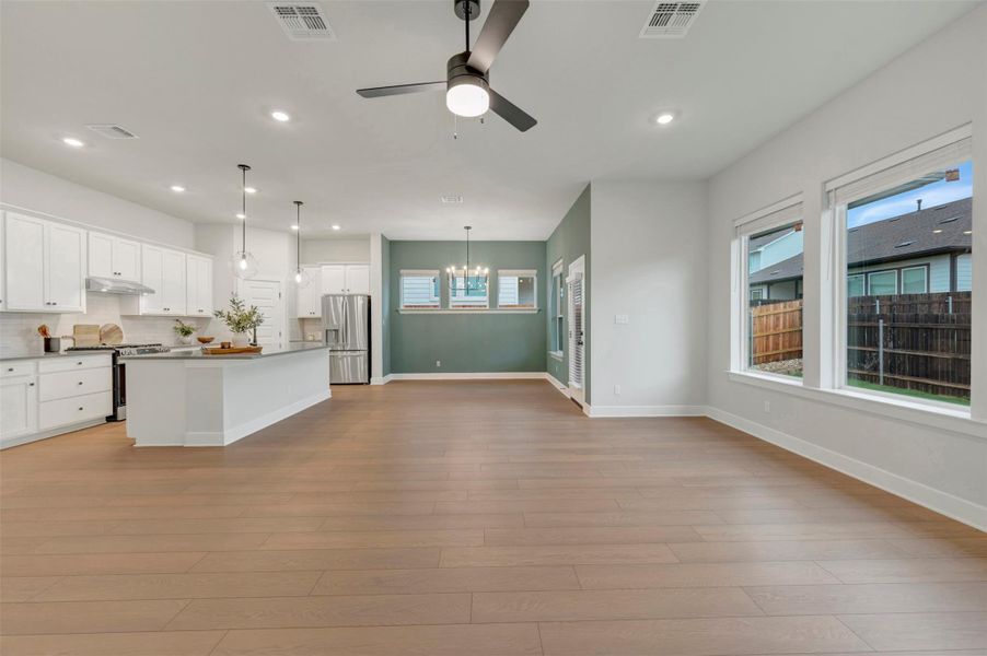 Family Room - Kitchen (Staged) - Dining Area Family Room - Kitchen (Staged) - Dining Area