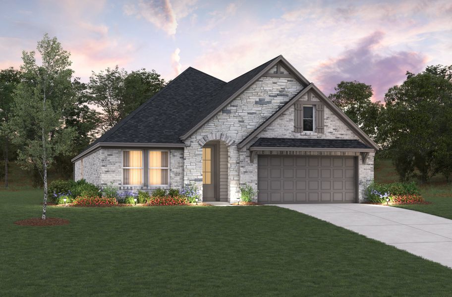 Representative exterior photo of a completed home built from the Teton by Beazer Homes in Sorella: Landmark Collection, Tomball, TX (Image 15).
