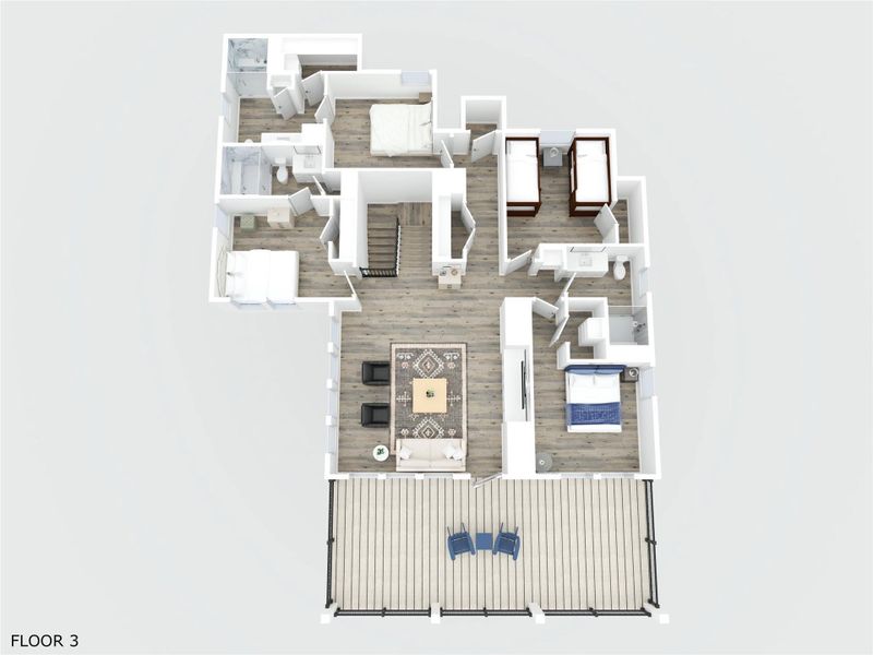 2D floor plan layout of this home in , Bolivar Peninsula, TX (Image 5).