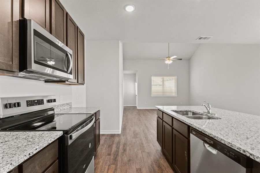 Furnished interior view inside a new home in Retreat at Fossil Creek, Fort Worth (Image 9).