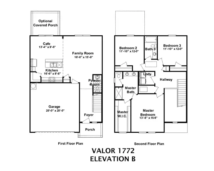 Valor Elevation B Floor Plan