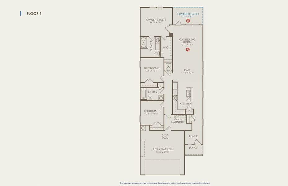 Beeville Floor Plan, Quick Move-In Home, Floor 1