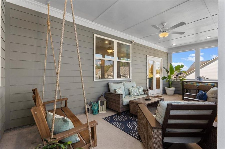 Exterior details and patio area of a home in , Canton (Image 32).