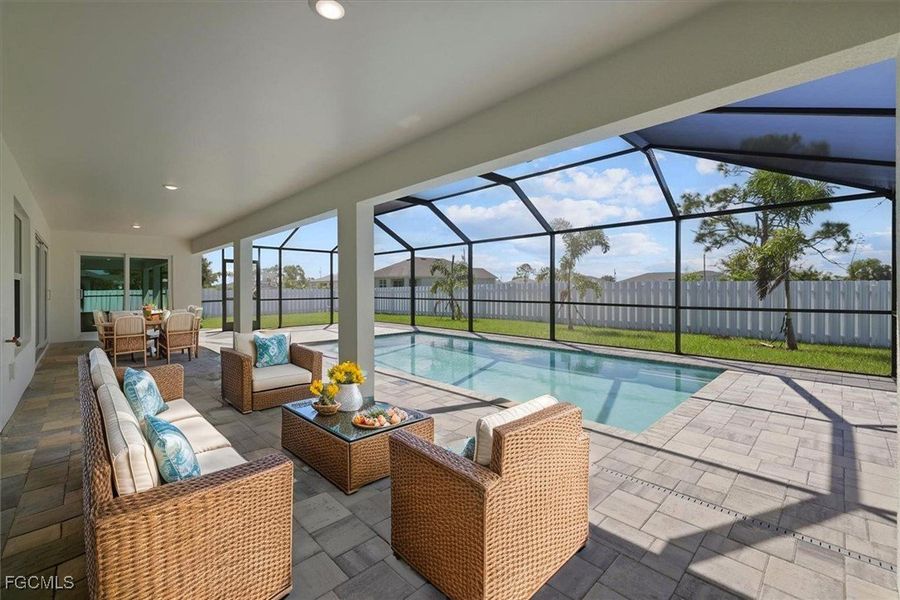 Exterior details and patio area of a home in Cape Coral, Cape Coral (Image 16). Exterior details and patio area of a home in Cape Coral, Cape Coral (Image 16).