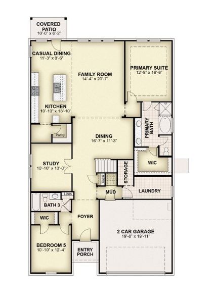 2D floor plan layout of this home in Walden Pond, Forney, TX (Image 4). 2D floor plan layout of this home in Walden Pond, Forney, TX (Image 4).