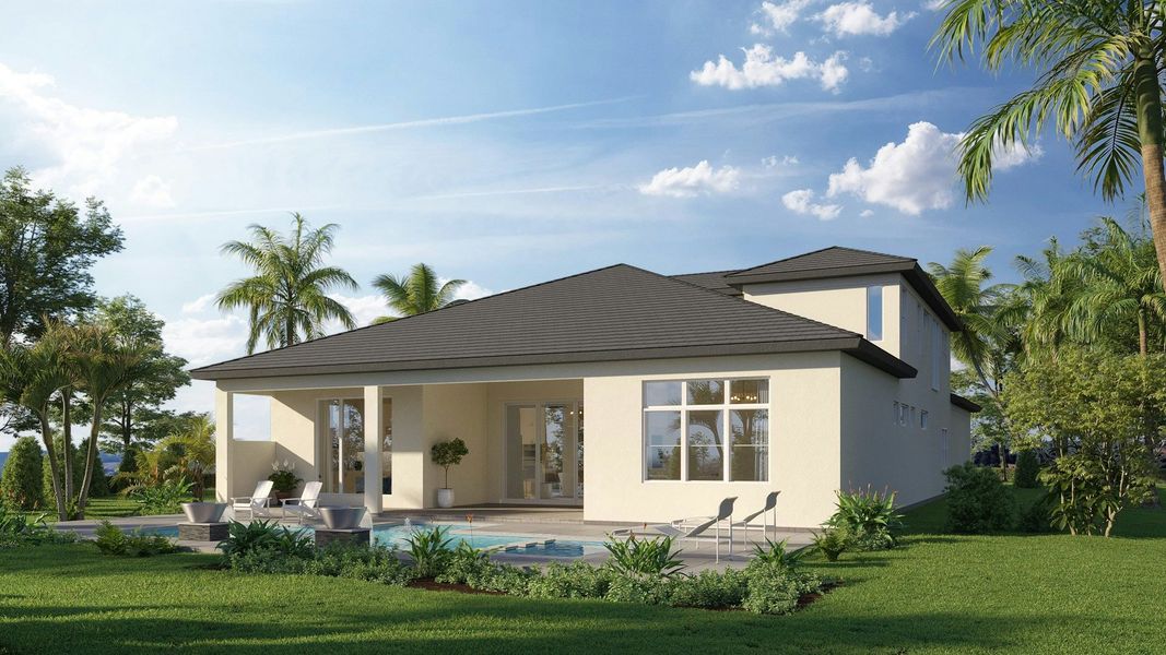 Representative exterior details of a home built from the Caspian by GHO Homes in The Strand, Vero Beach (Image 3).