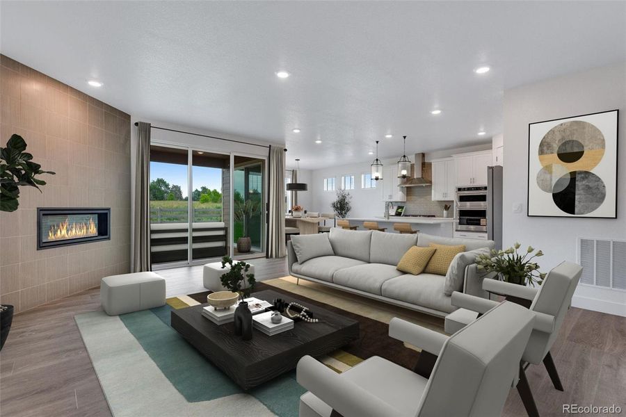 Furnished interior view inside a new home in Vantage, Berthoud (Image 6). Furnished interior view inside a new home in Vantage, Berthoud (Image 6).