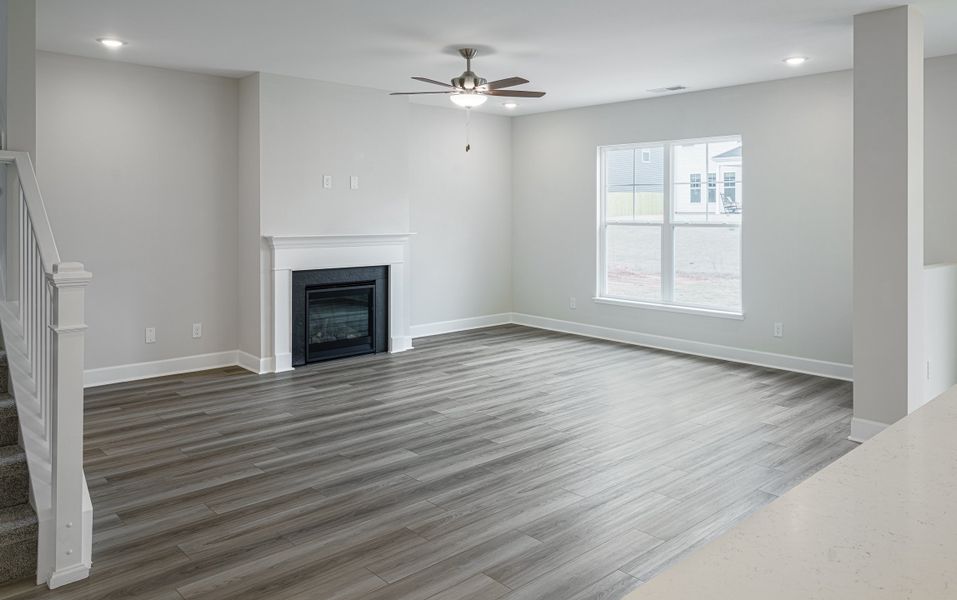 Representative unfurnished interior of a home built from the The McKee Manor by Cothran Homes in Holly Ridge, Greenville (Image 20). Representative unfurnished interior of a home built from the The McKee Manor by Cothran Homes in Holly Ridge, Greenville (Image 20).