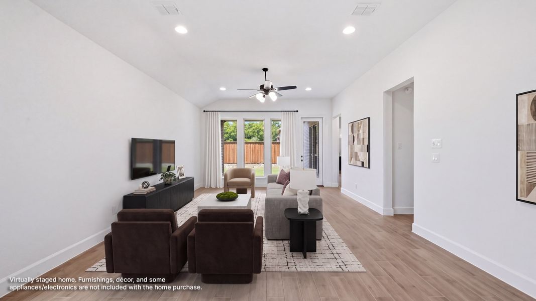 Furnished interior view inside a new home in Trinity Falls, McKinney (Image 8).