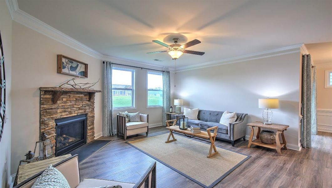 Representative furnished interior of a home built from the Dover by D.R. Horton in Cantrell Hills, Hendersonville (Image 14).