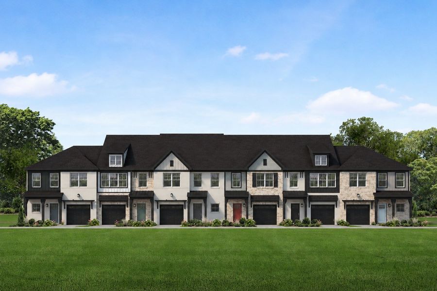 Townhome String Rendering - Design selections and colors are subject to change.