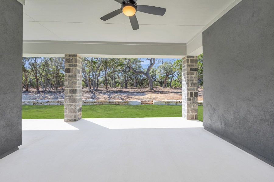 Exterior details and patio area of a home in Thornebrook, Bulverde (Image 3).