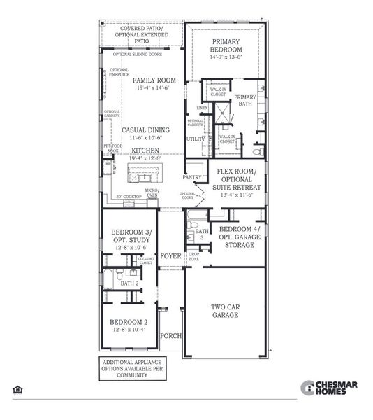 2D floor plan layout for the Lauren by Chesmar Homes in Grange, Katy, TX (Image 3). 2D floor plan layout for the Lauren by Chesmar Homes in Grange, Katy, TX (Image 3).