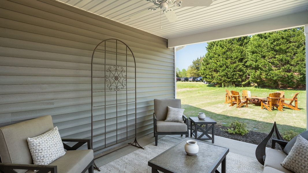 Covered Patio of The Sutherland Design by DRB Homes