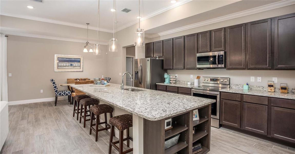 Model home - actual features may vary.