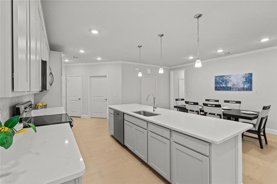 Furnished interior view inside a new home in , Allen (Image 11). Furnished interior view inside a new home in , Allen (Image 11).