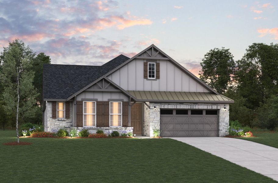 Representative exterior photo of a completed home built from the Lynnewood by Beazer Homes in COLTON, Todd Mission, TX (Image 2). Representative exterior photo of a completed home built from the Lynnewood by Beazer Homes in COLTON, Todd Mission, TX (Image 2).
