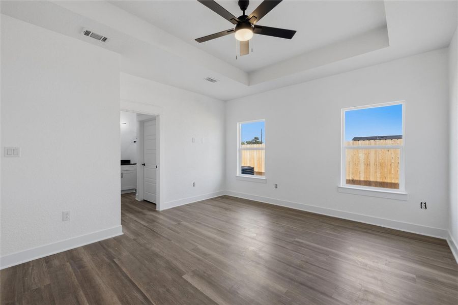 Bedroom 2 different angle into full-bath.