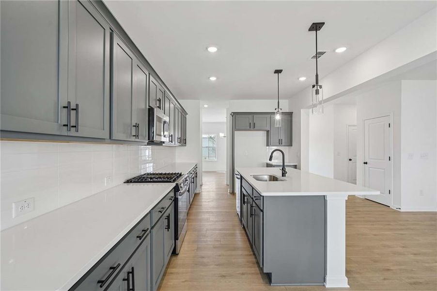 Furnished interior view inside a new home in Eastlyn Crossing, Flowery Branch (Image 8).