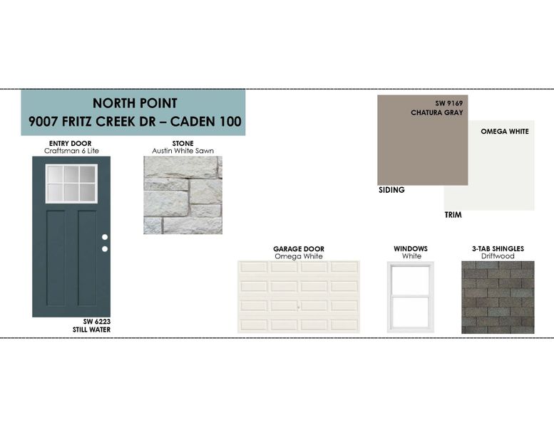 Sample of building materials used in homes in North Point, Temple (Image 10).