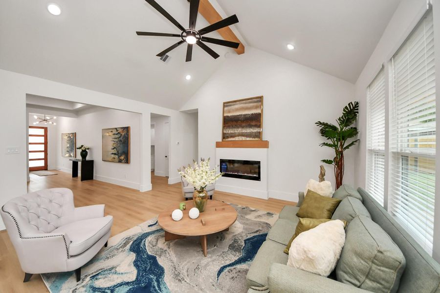 Furnished interior view inside a new home in , Spring (Image 16).