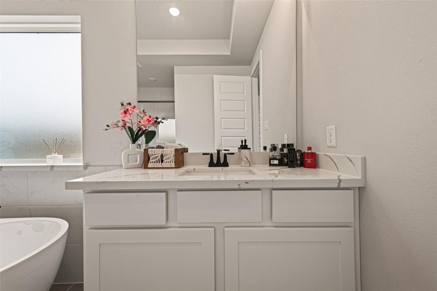 Double vanity with plenty of space Double vanity with plenty of space