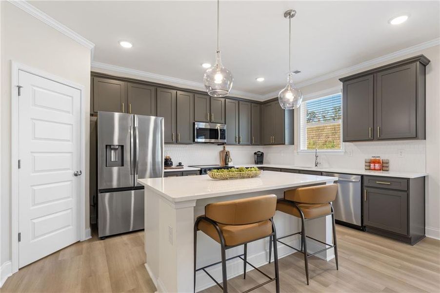 Furnished interior view inside a new home in Clark Farms, Flowery Branch (Image 10). Furnished interior view inside a new home in Clark Farms, Flowery Branch (Image 10).