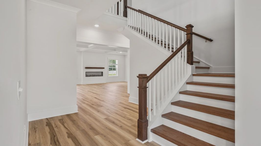 Furnished interior view inside a new home in Oak Bend, Charleston (Image 13). Furnished interior view inside a new home in Oak Bend, Charleston (Image 13).